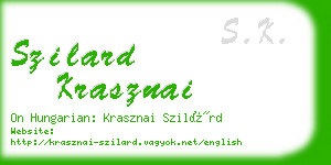 szilard krasznai business card